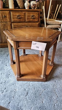 Wood Octagon End Table