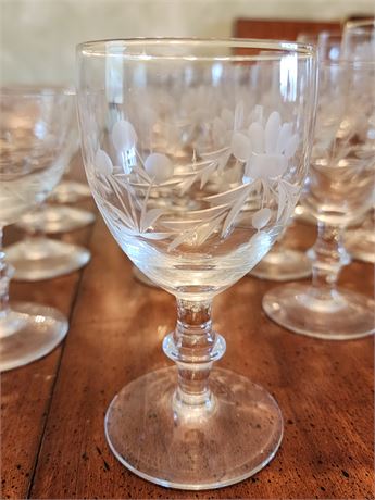 Beautiful Etched Stemware