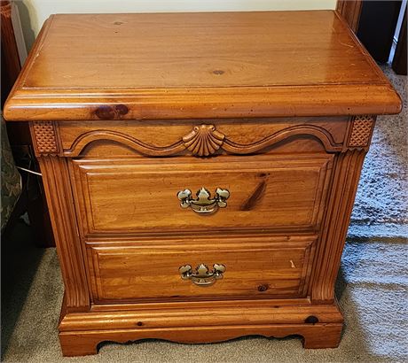 Webb Furniture Oak Nightstand 2 of 2