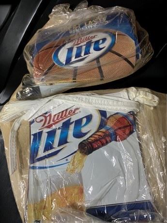 Triangular Flag String Party Banners Miller Lite/Basketball Set of 2