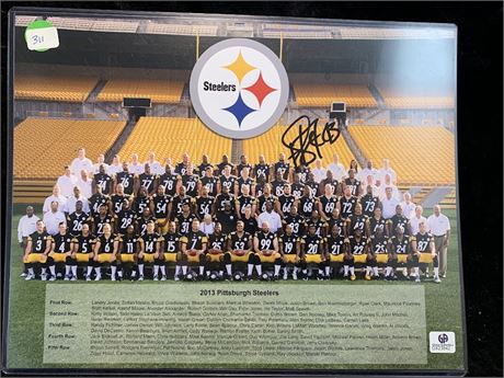 Troy Polamalu #43 2013 Pittsburgh Steelers Autographed Team Photo