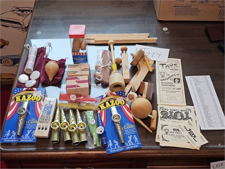 Mixed Toy Lot: Kazoo's / Wood Toys & Games + More