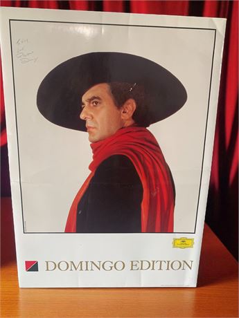 Signed Deutsche Grammophon Placido Domingo Poster Wall Art