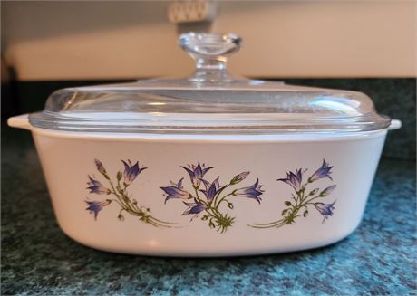 Vintage Corningware "Purple Shadow Iris" Baking Dish