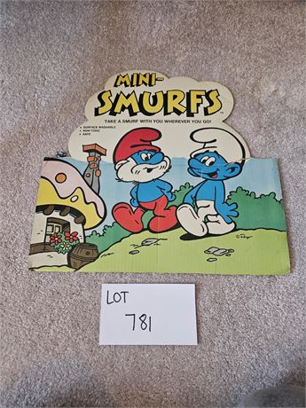 Cardboard Advertising for Mini Smurfs