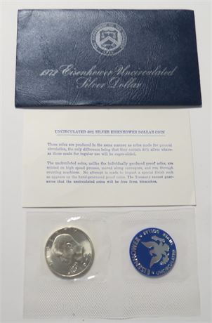 1972 Eisenhower Uncirculated Silver Dollar