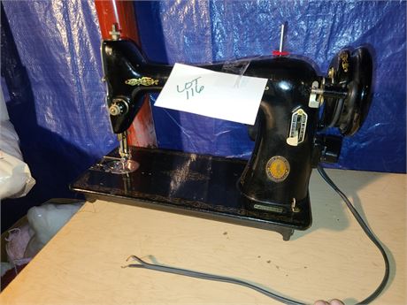 Vintage Black Singer Electric Sewing Machine