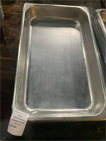 Stainless Steel Commercial Kitchen Steam Table Insert Pan Lot of 9