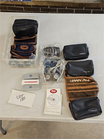 Vintage PanAm Headsets / Travel Toothbrushes / Travel Sets & More