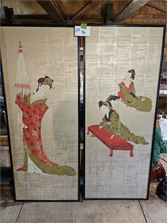 Asian Inspired Wall Art Prints on Board