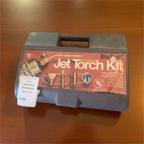 BernzOmatic Solid Brass Jet Torch Kit Model JT-25 In Carrying Case