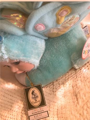 Geppeddo Cuddle Kids "Brecken Butterfly" Baby Doll Porcelain Face Plush 2003