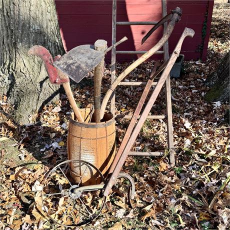 Primitive Tools and Wood Ladder