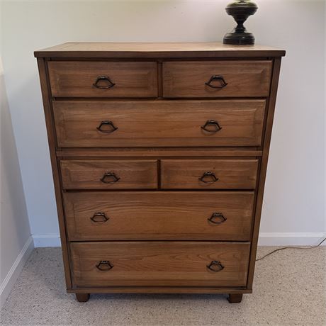 Traditional Solid Wood Tall Boy Dresser - 32.25 x 18.25 x 43.5"T