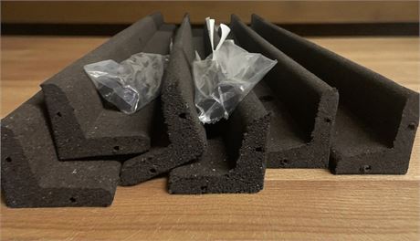 Black L-Shaped Rubber Brickface Landscape Edging W/Nails