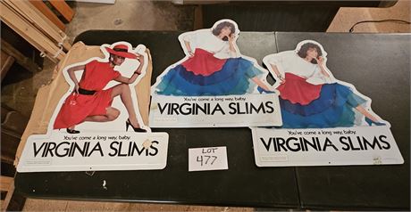 Virginia Slims Metal Advertising Signs