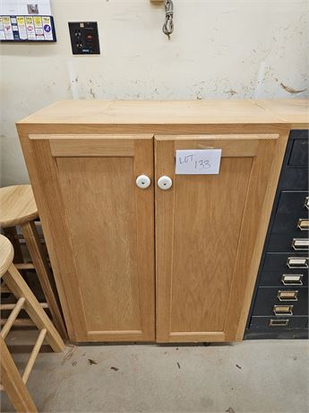 Wood Storage Cabinet