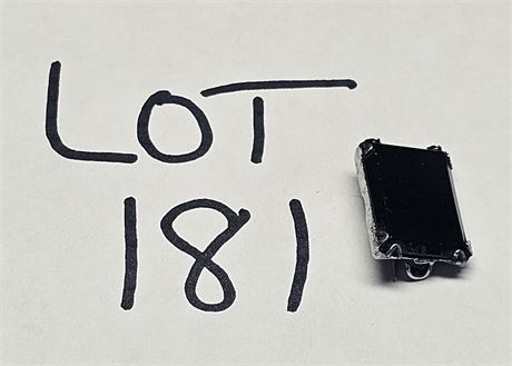 Sterling Victorian Black Onyx Mourning Brooch    0.07 ozt (incl. stone)