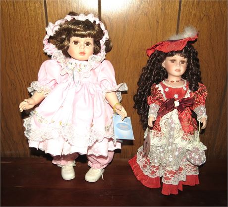 2 Porcelain Dolls