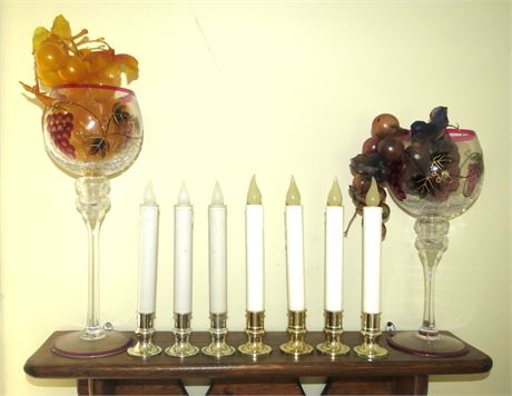 Battery powered Candles, Decorative Glasses