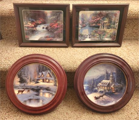 Thomas Kinkade Framed Plates