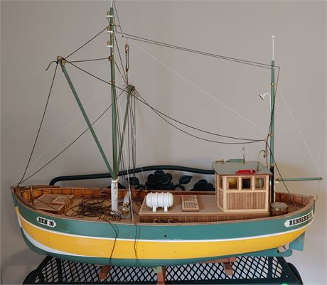 Handmade, Hand Crafted Wooden Boat "Ben 10"