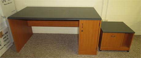 Desk, Printer Cabinet