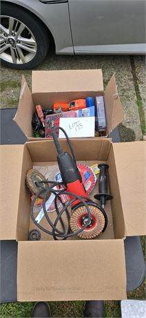 Milwaukee 4 1/2 Grinder And Mixed Tools