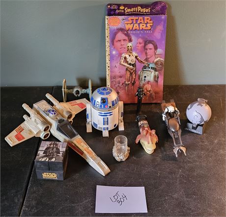 Mixed Star Wars Lot: Book, Pez, Figurines & More