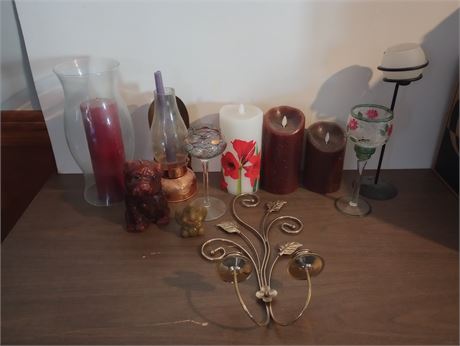 Candles, Candle Holders, Etc