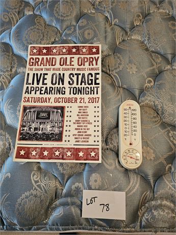 2017 Grand Ole Opry Poster & Sunbeam Thermometer