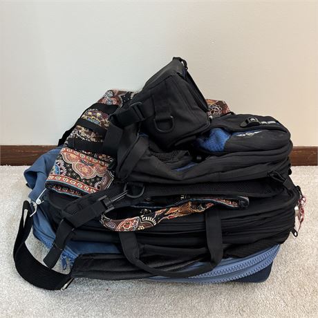 Assorted Bags - Vera Bradley Tote, Vintage Duffle, Laptop & Music Storage