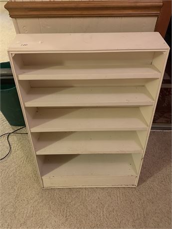 White Wood Book Case Display Shelf