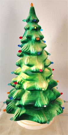 Plastic Lighted Christmas Tree