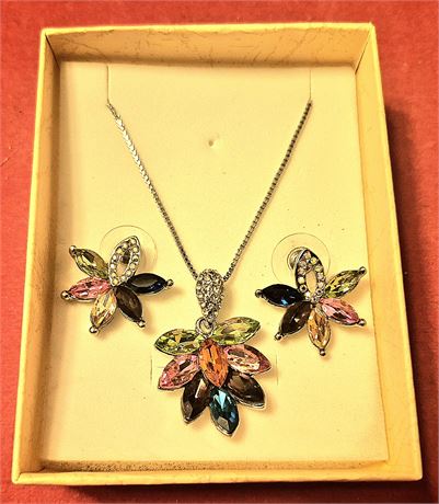 Costume Jewelry Necklace, Earrings