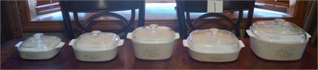 Country CornFlower Corning Ware Dishes