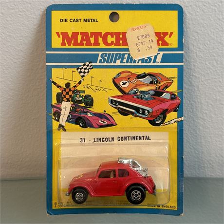 Sealed Matchbox Superfast Lesney 31- Lincoln Continental