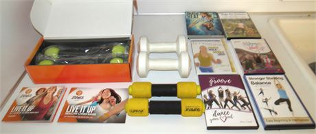 Fitness DVDs, Hand Weights, Zumba Fitness