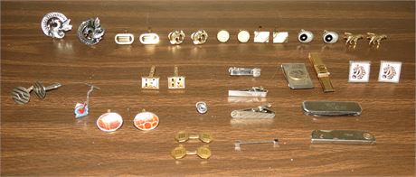 Cuff Links, Money Clips, Tie Bars, Tie Pins