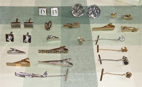 Cufflinks, Tie Tacks, Tie Clips