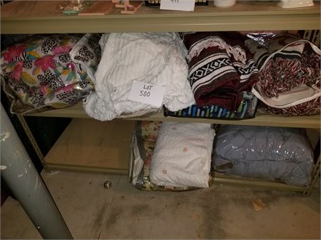 Mixed Blanket Lot- Sizes, Color, Style & Maker Vary