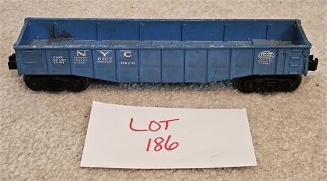 Lionel O Gauge NYC 6162 Blue Gondola Car Postwar 1959