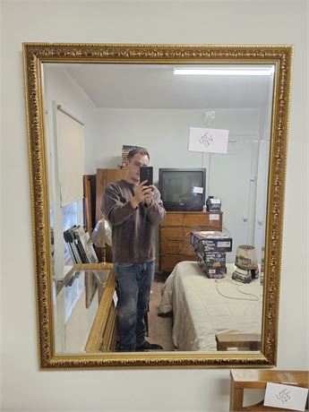 Large Gold Frame Wall Mirror