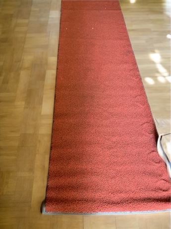 Red Indoor/Outdoor Commercial Rug/Runner 116 Inches X 34 Inches