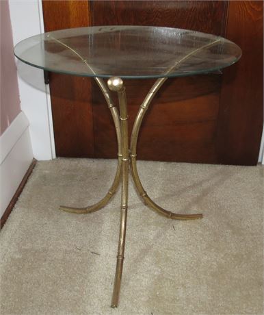 Glass Top End Table