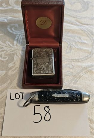 Vintage Silver Florentine Engraved Lighter Case Design Zippo Lighter & Kamp King
