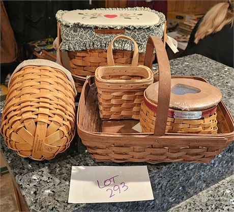 Longaberger Mixed Baskets - Sizes / Style & Year Vary