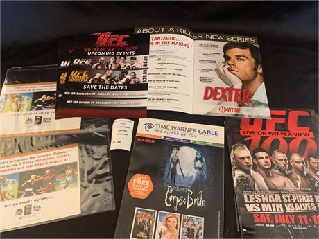 Promo Lot - The Corpse Bride, Dexter, UFC, Olympics