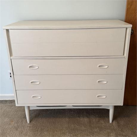 Dixie Mid-Century Modern Painted Walnut 4-Drawer Dresser - 42 x 18.5 x 40"T