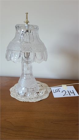 Glass Floral Pattern Lamp